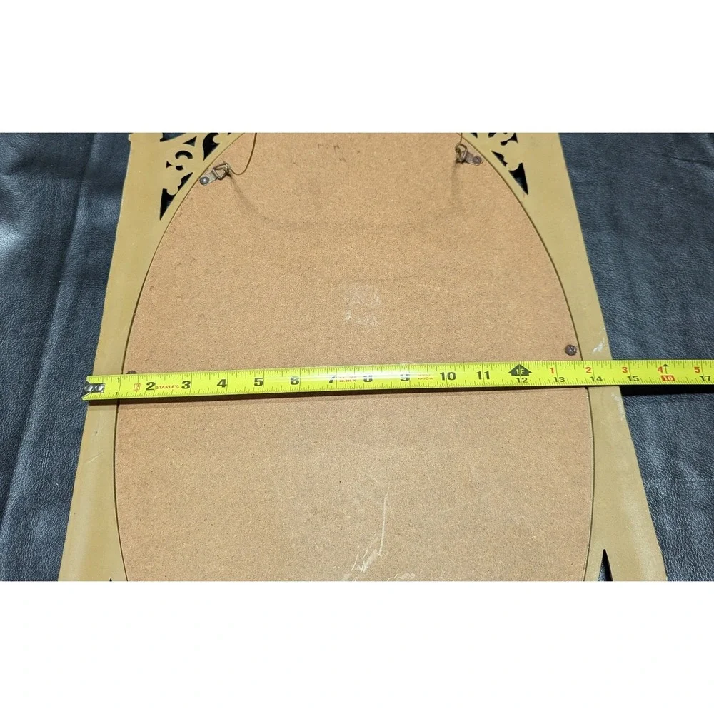 Vintage Syroco Gilted Mirror #5112 Hollywood Regency 1965 Scrolls & Floral Motif